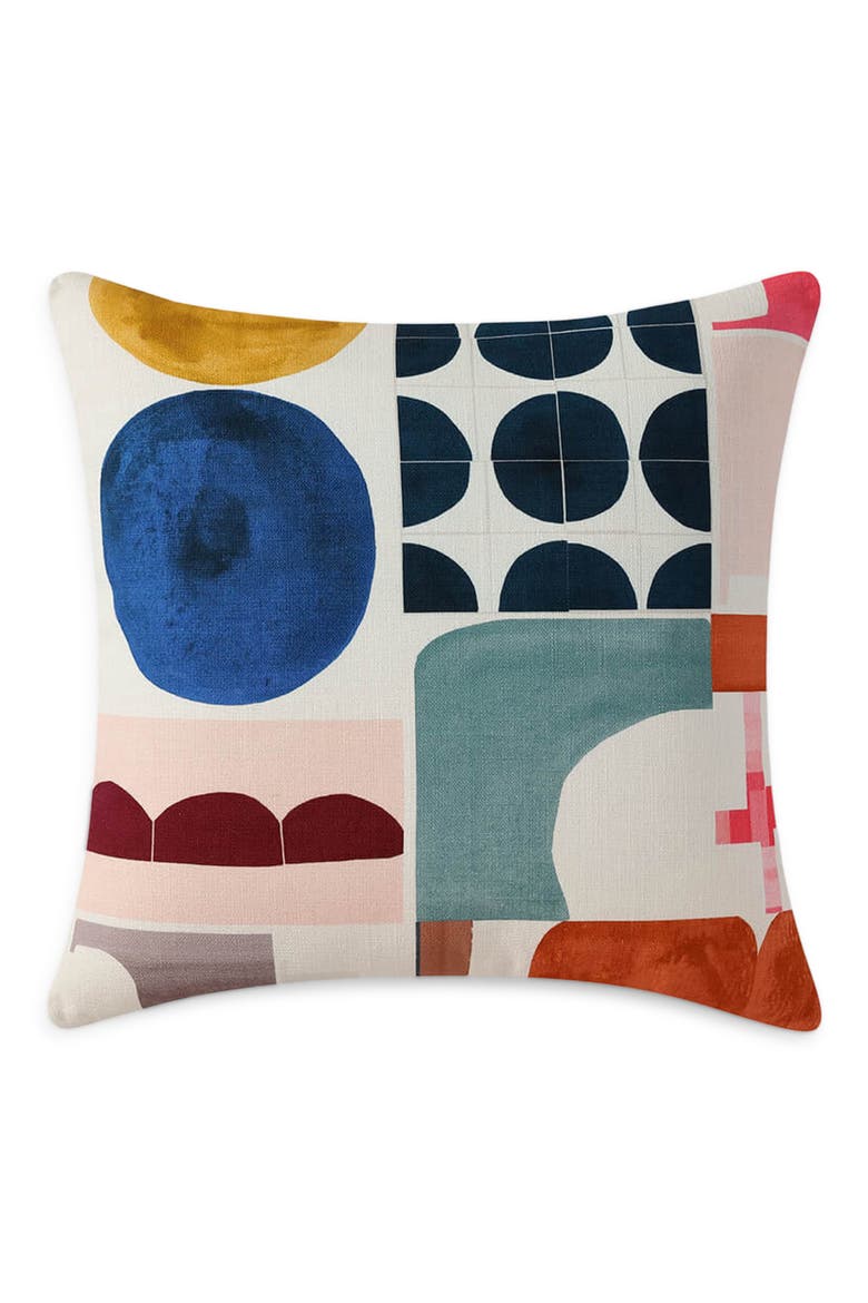 Big Pop Art Accent Pillow, Main, color, OFF WHITE