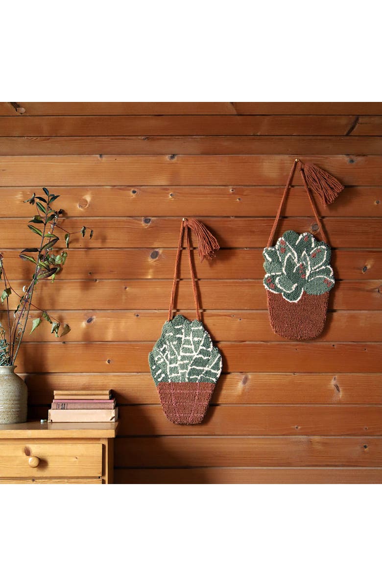 Nattiot Wall Hanging Little Aloe, Alternate, color, Brown & Green