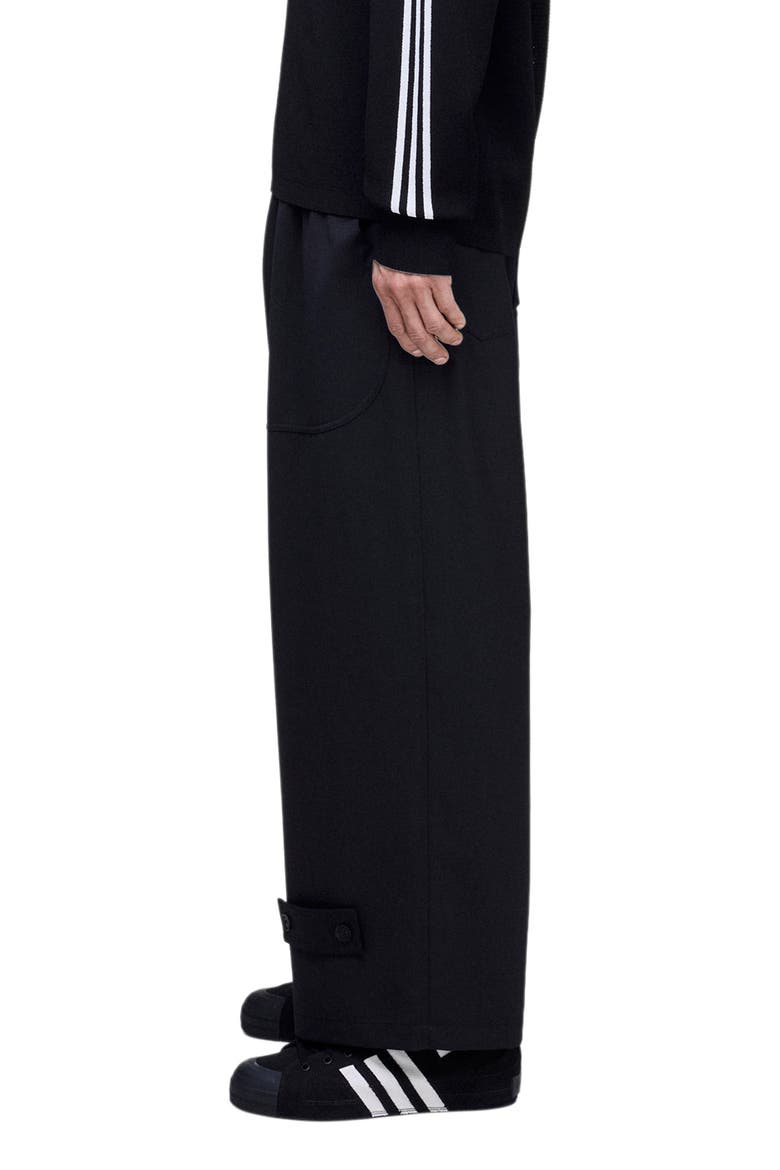 Sport Uniform Oversize Wide Leg Drawstring Pants, Alternate, color, BLACK