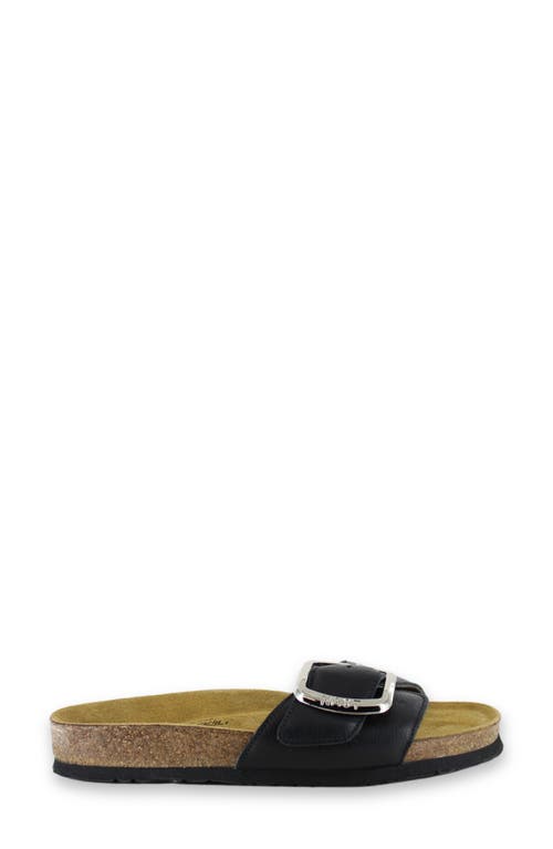 Naot Maryland Slide Sandal In Black Soft Leather