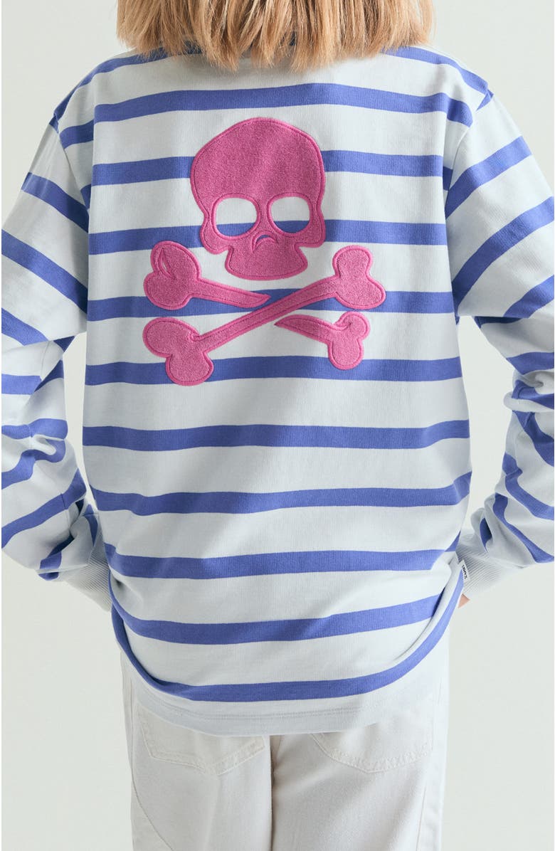 Scalpers Striped Turtleneck Sweatshirt, Alternate, color, Blue Stripes