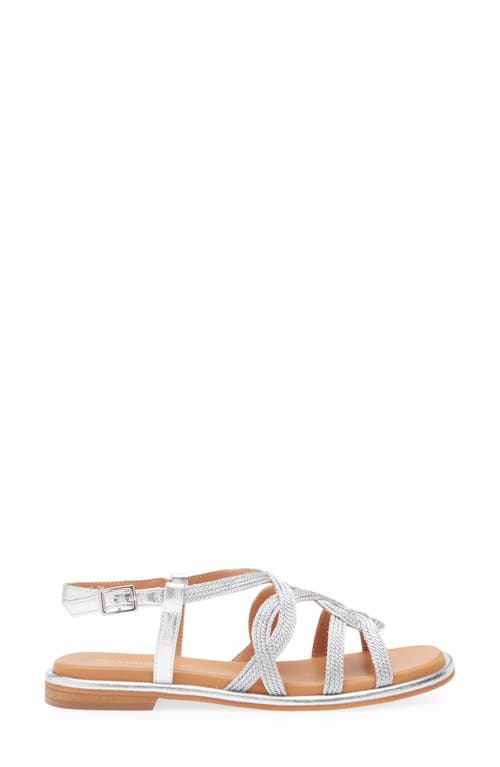 Regarde Le Ciel Elma Ankle Strap Sandal In String/antique Silver