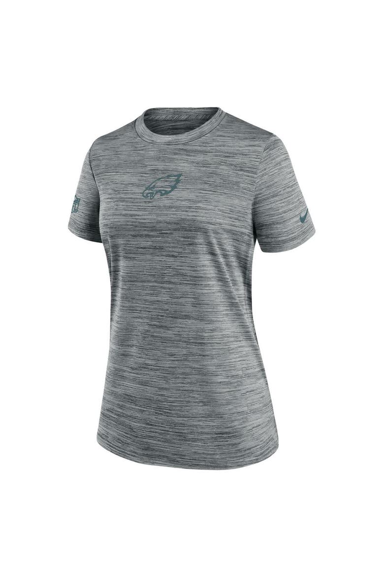 Women's Nike Gray Philadelphia Eagles Sideline Velocity Performance T-Shirt, Alternate, color, Gray