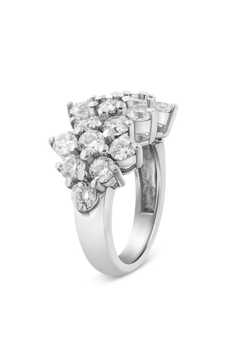 14K White Gold 4.0 Ctw Diamond Multi Row Scatter Band Ring, Alternate, color, White Gold