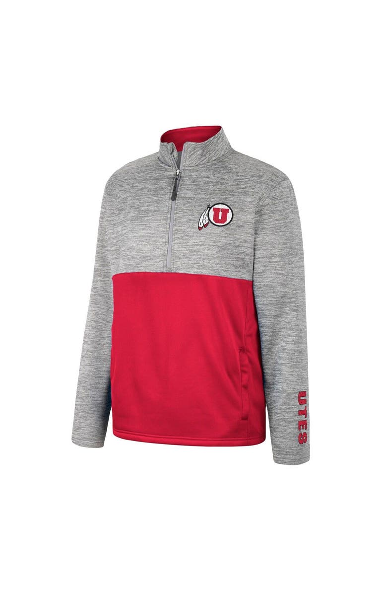 COLOSSEUM Men's Colosseum Gray Utah Utes John Half-Zip Jacket, Alternate, color, 