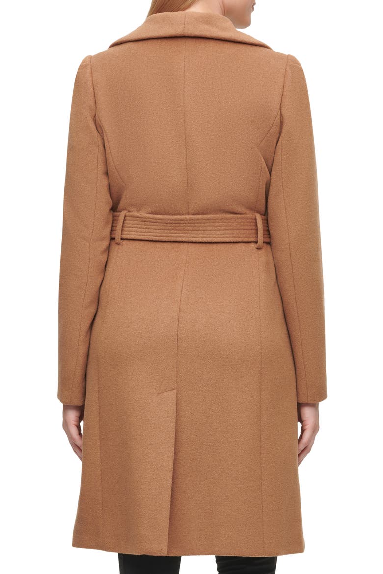 Wool Belted Wrap Coat, Alternate, color, CAMEL