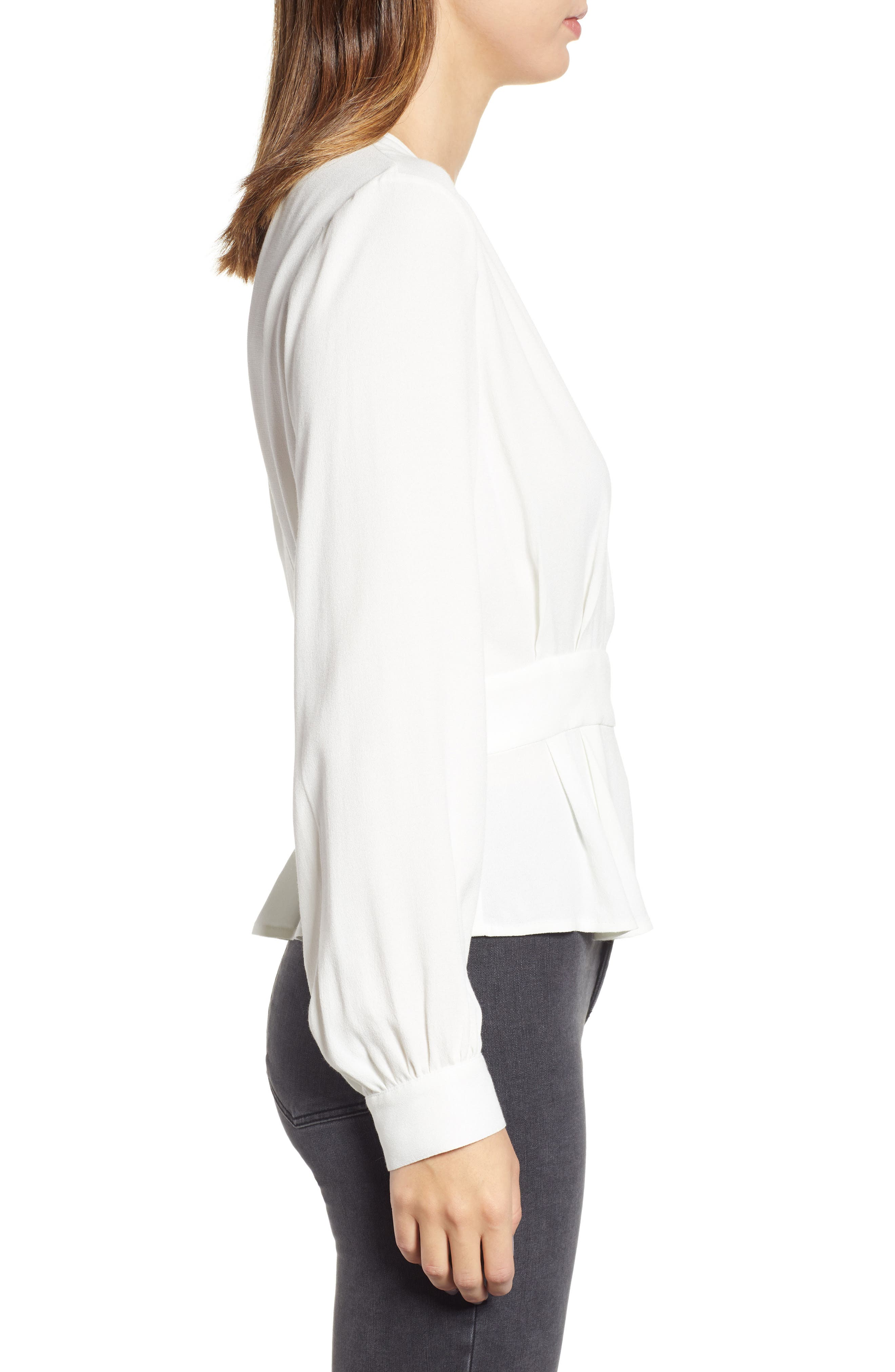 Leith Button Detail Wrap Top (Women) | Nordstromrack