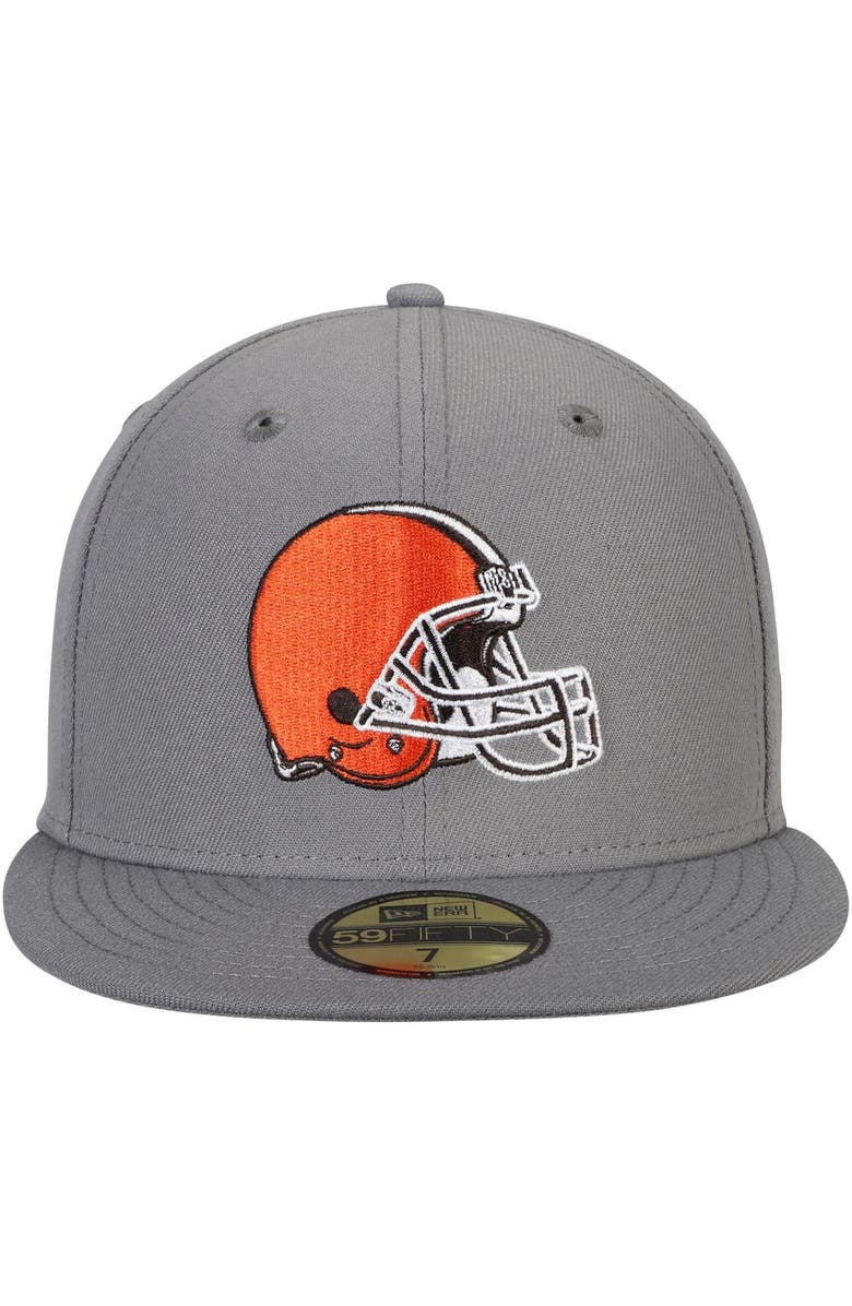 New Era Men's New Era Graphite Cleveland Browns Storm 59FIFTY Fitted Hat, Alternate, color, 