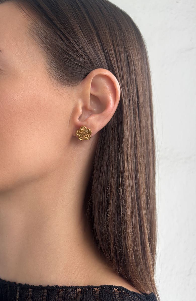 Adornia Clover Stud Earrings, Alternate, color, 