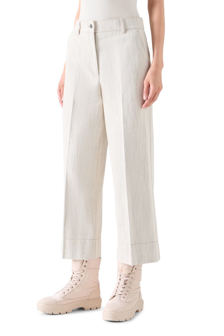 Chiara Cropped Wide Leg Jeans, Alternate, color, CASHEW