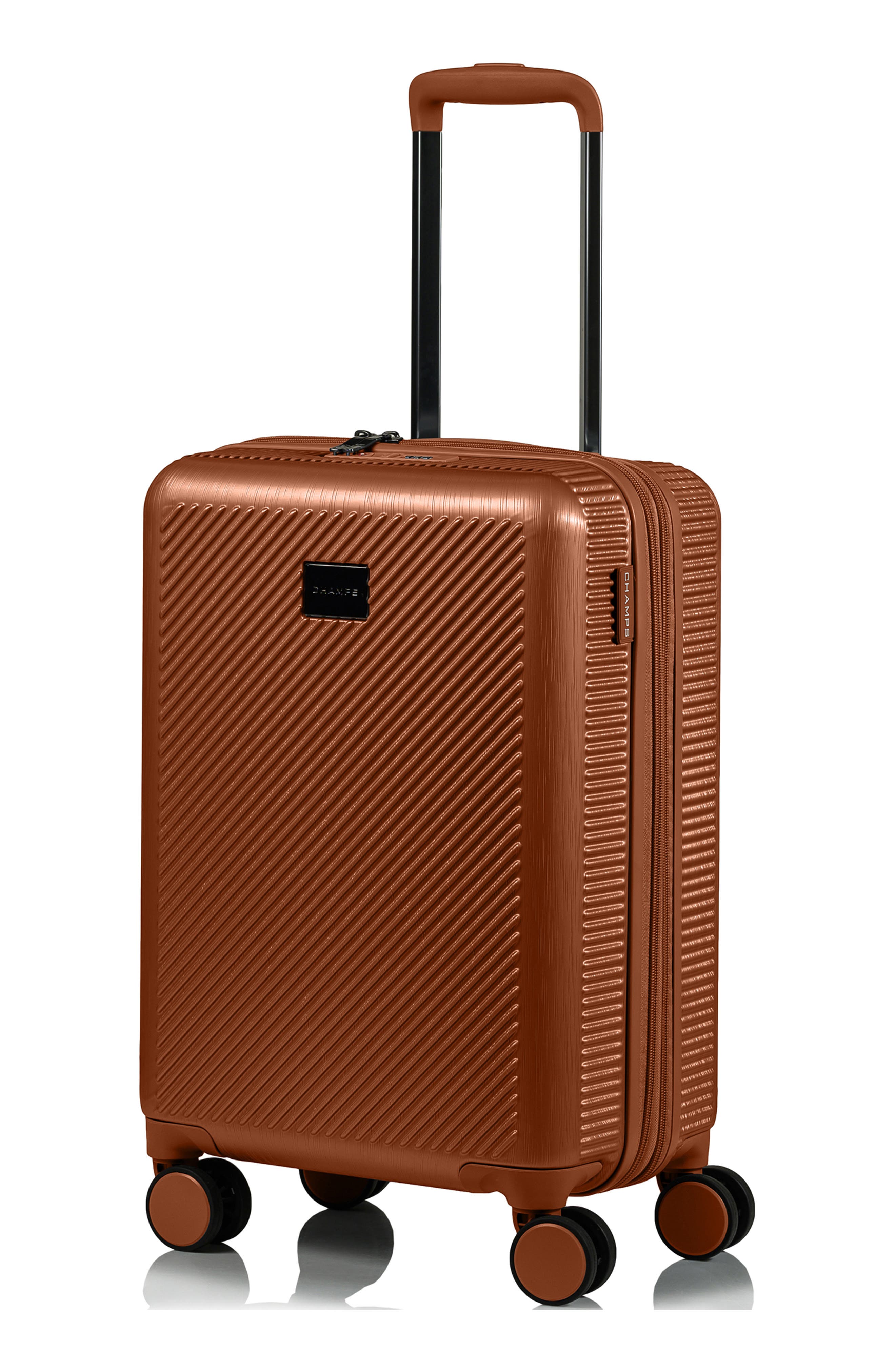 CHAMPS Iconic II Carry-On Hardside Suitcase, Alternate, color, Rose Gold