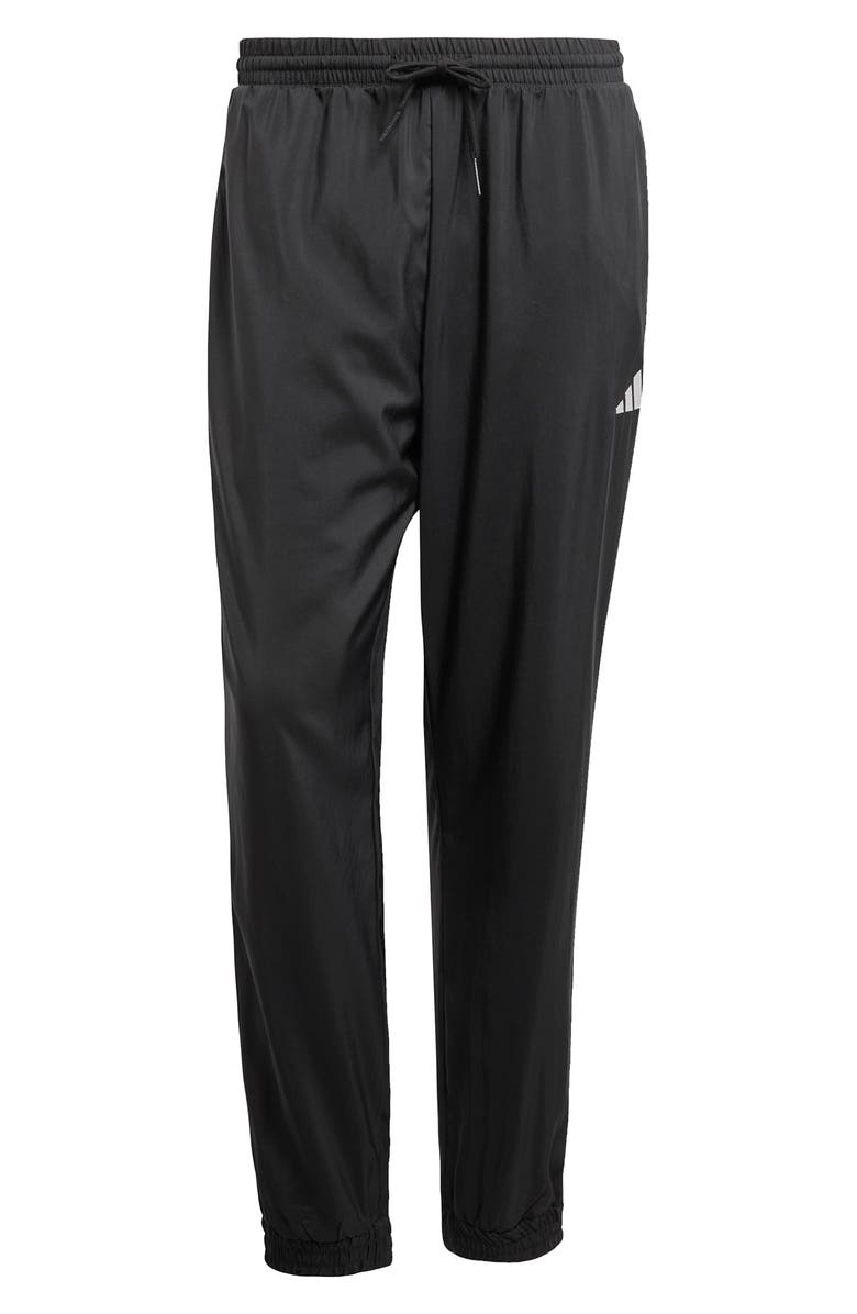 adidas Essentials Small Logo Standford Joggers, Alternate, color, Black/ White