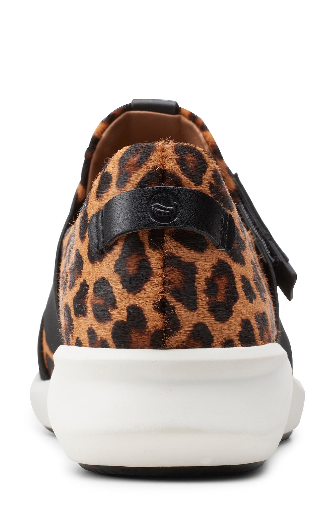 Un Rio Strap Wedge Sneaker, Alternate, color, LEOPARD PRINT CALF HAIR