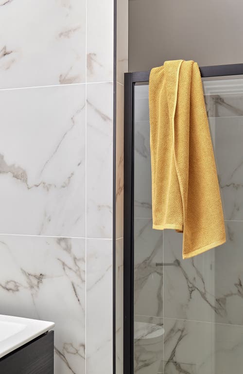 Christy Brixton Textured Popcorn Weave Bath Towels In Saffron