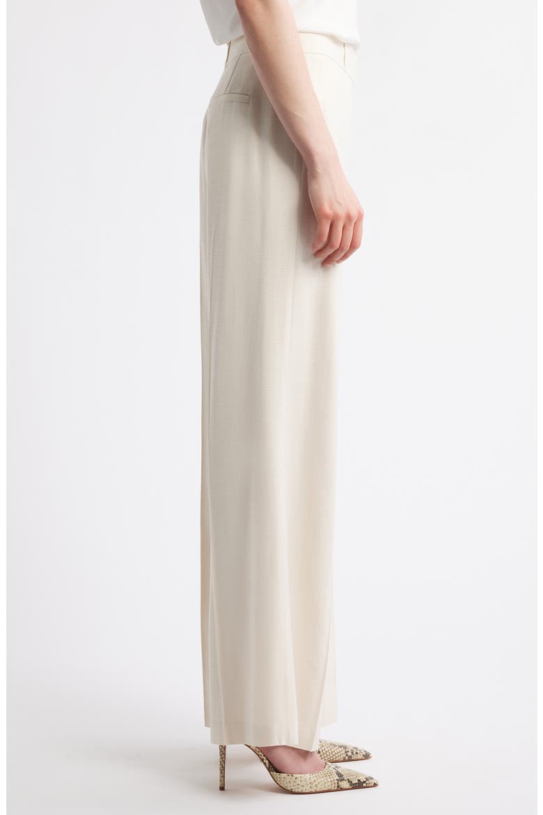 Flat Front Wide Leg Pants, Alternate, color, ECRU