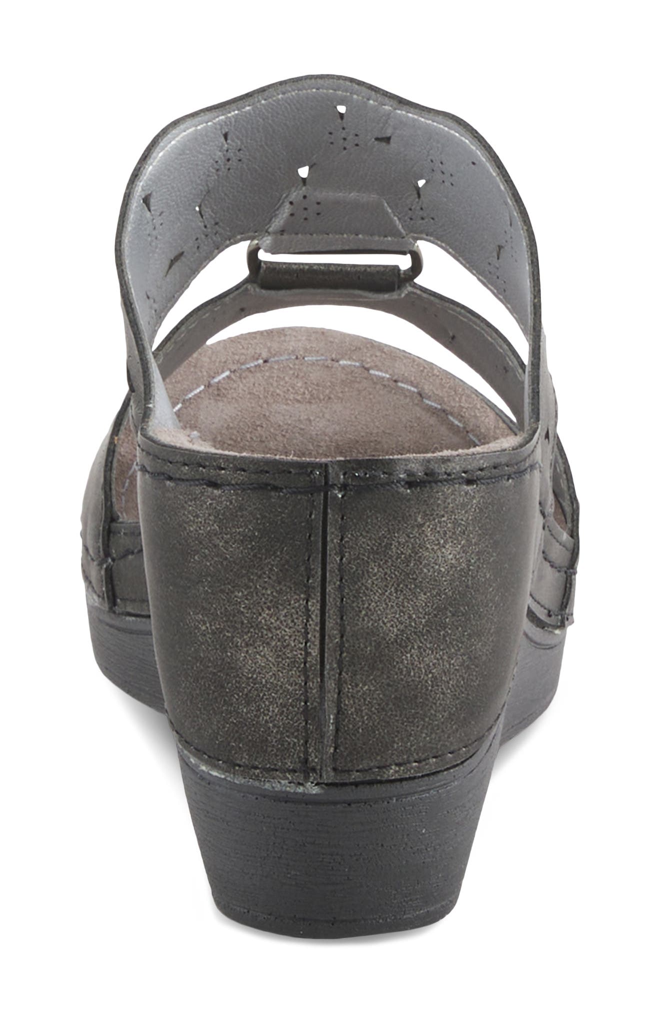 Flexus by Spring Step Dreiser Platform Wedge Slide Sandal, Alternate, color, Black