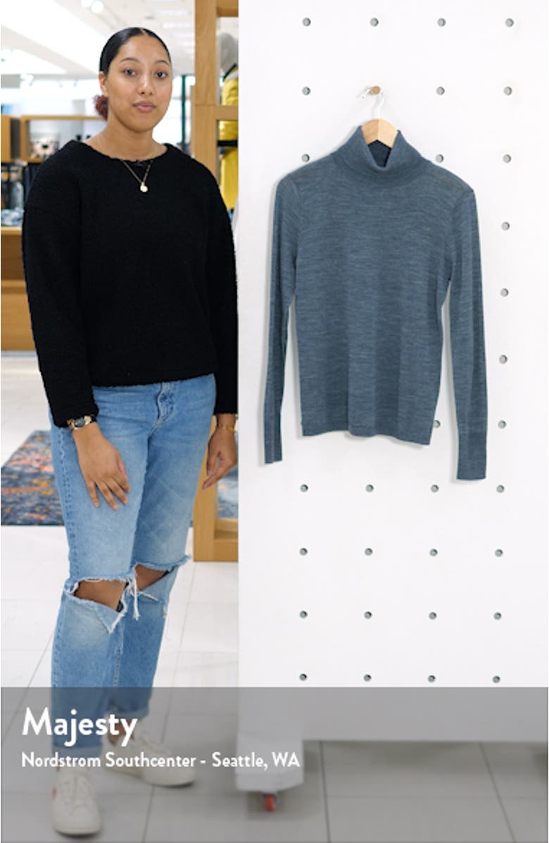 Turtleneck Merino Wool Blend Sweater, sales video thumbnail