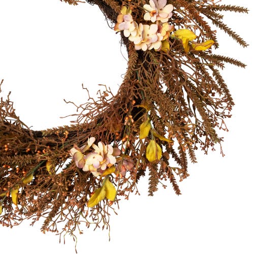 Northlight Fall Grass Autumn Harvest Artificial Wreath In Multi