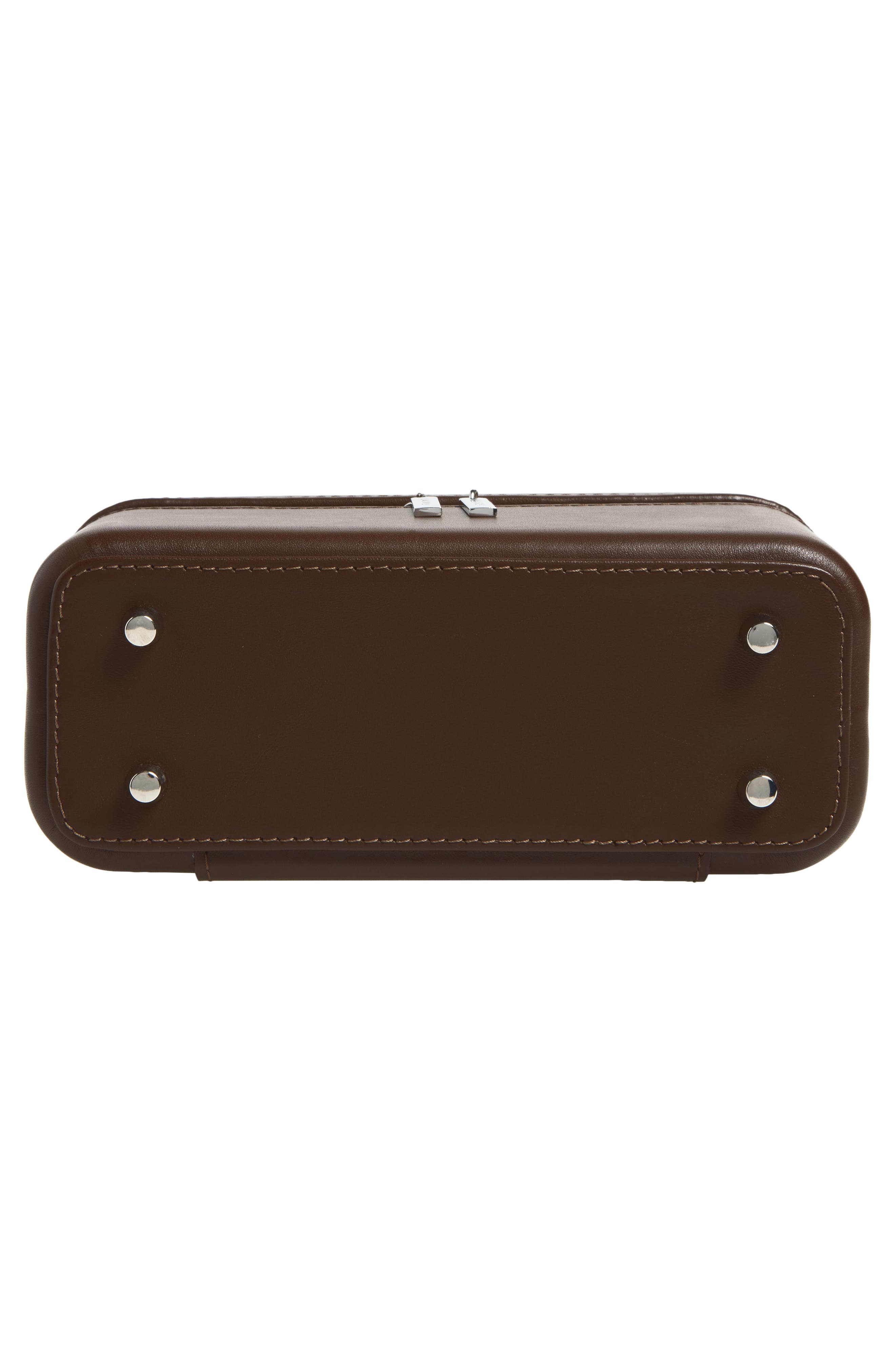 Taliya Leather Vanity Case Bag, Alternate, color, CHOCOLATE BROWN