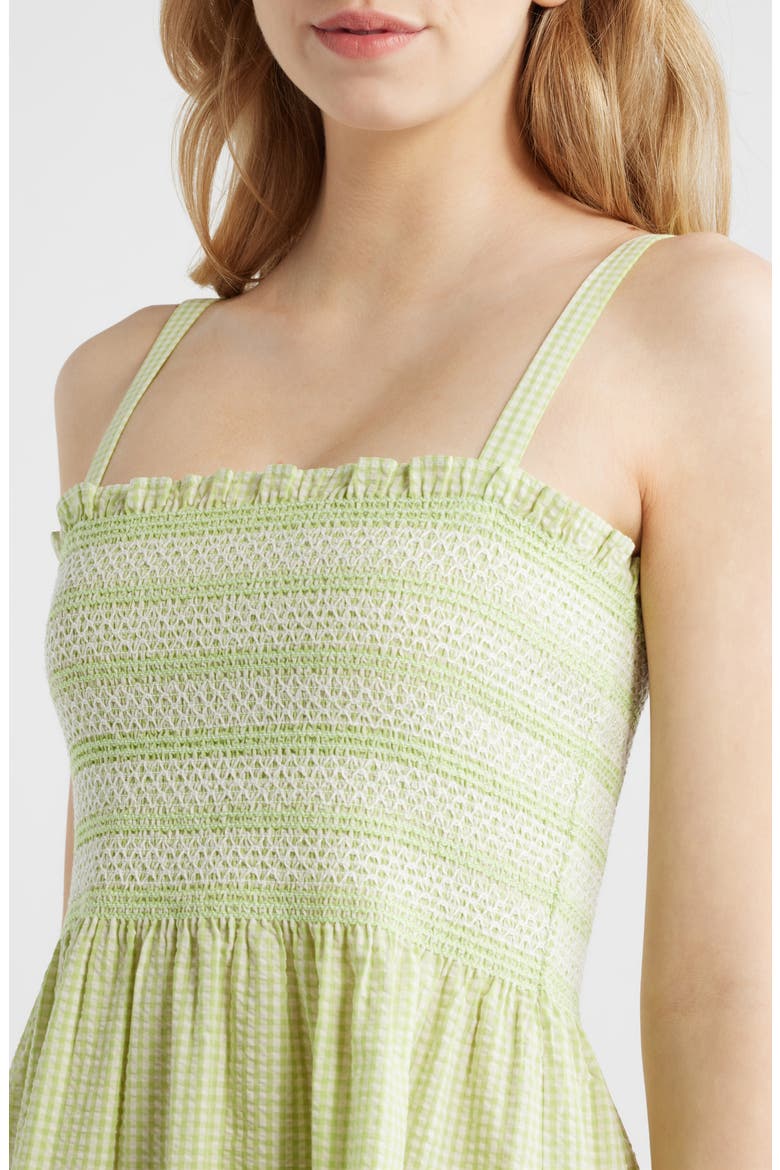 The Seraphina Nap Minidress, Alternate, color, GREEN/WHITE GINGHAM