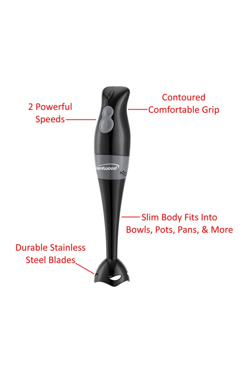 2 Speed 200W Hand Blender, Alternate, color, Black