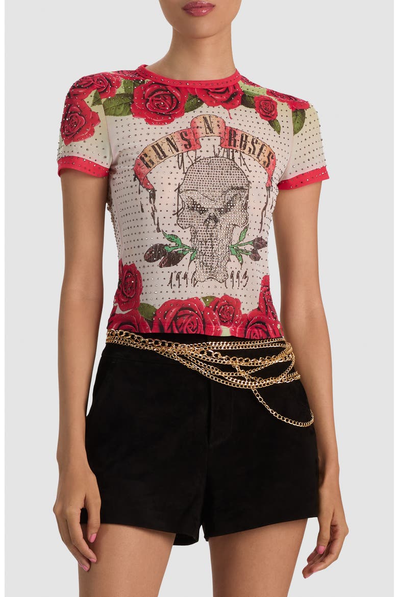 Tess Crystal Embellished Graphic T-Shirt, Main, color, SWEET ROSE OF MINE