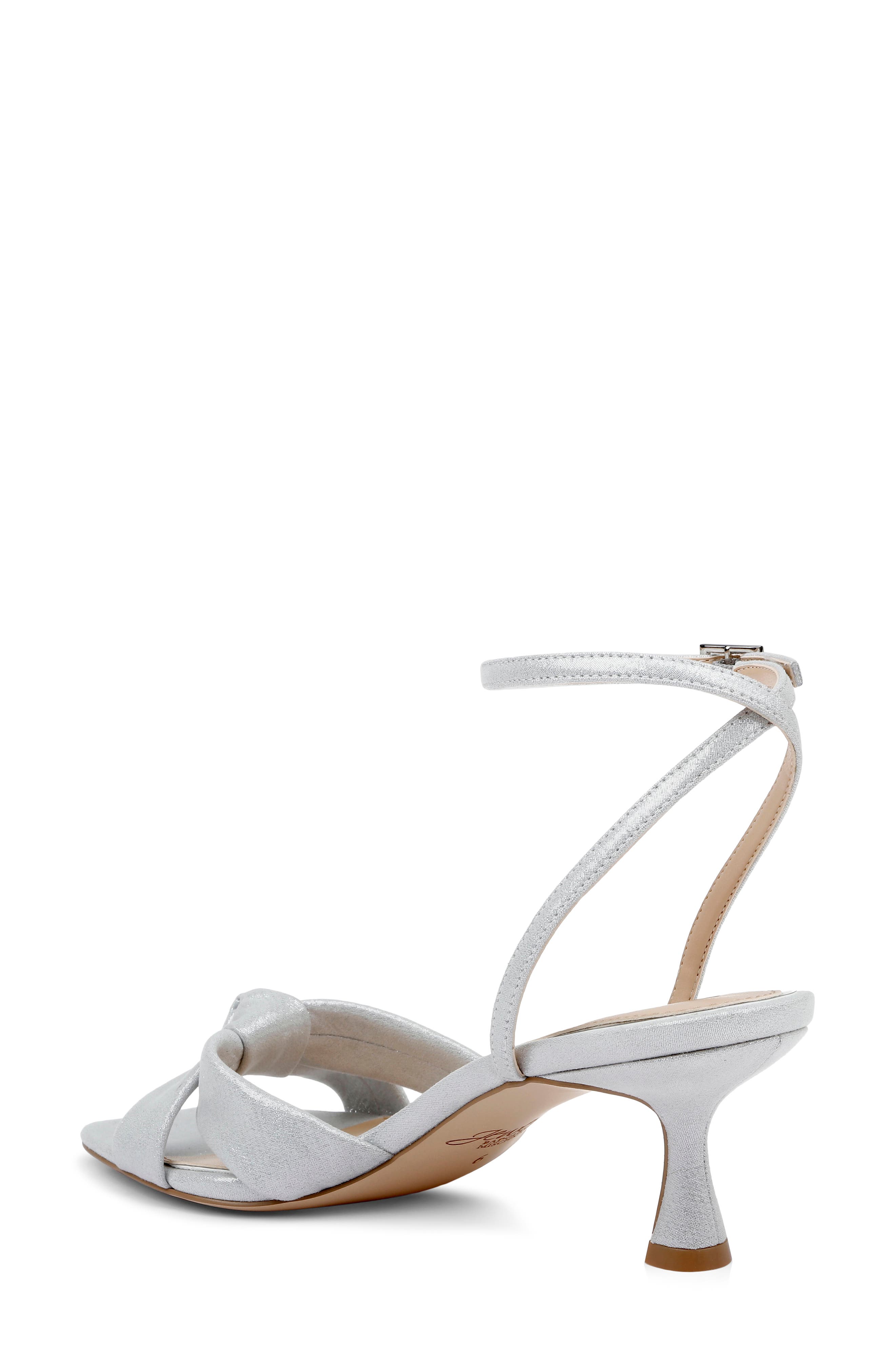 Jewel Badgley Mischka Valarie Ankle Strap Sandal, Alternate, color, Silver