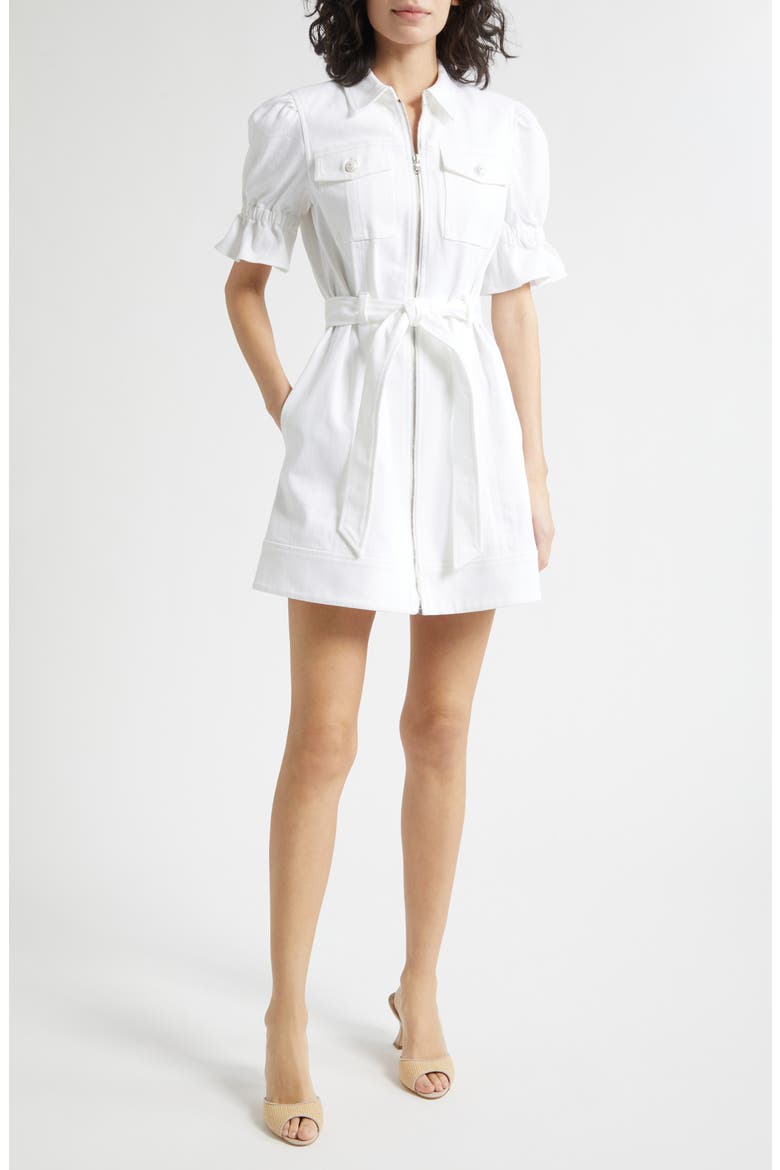 Holly Denim Shirtdress, Main, color, WHITE