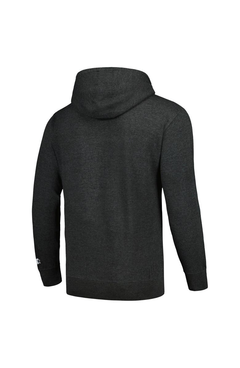 STARTER Men's Starter Heather Charcoal Miami Dolphins Primary Logo Full-Zip Hoodie Jacket, Alternate, color, 