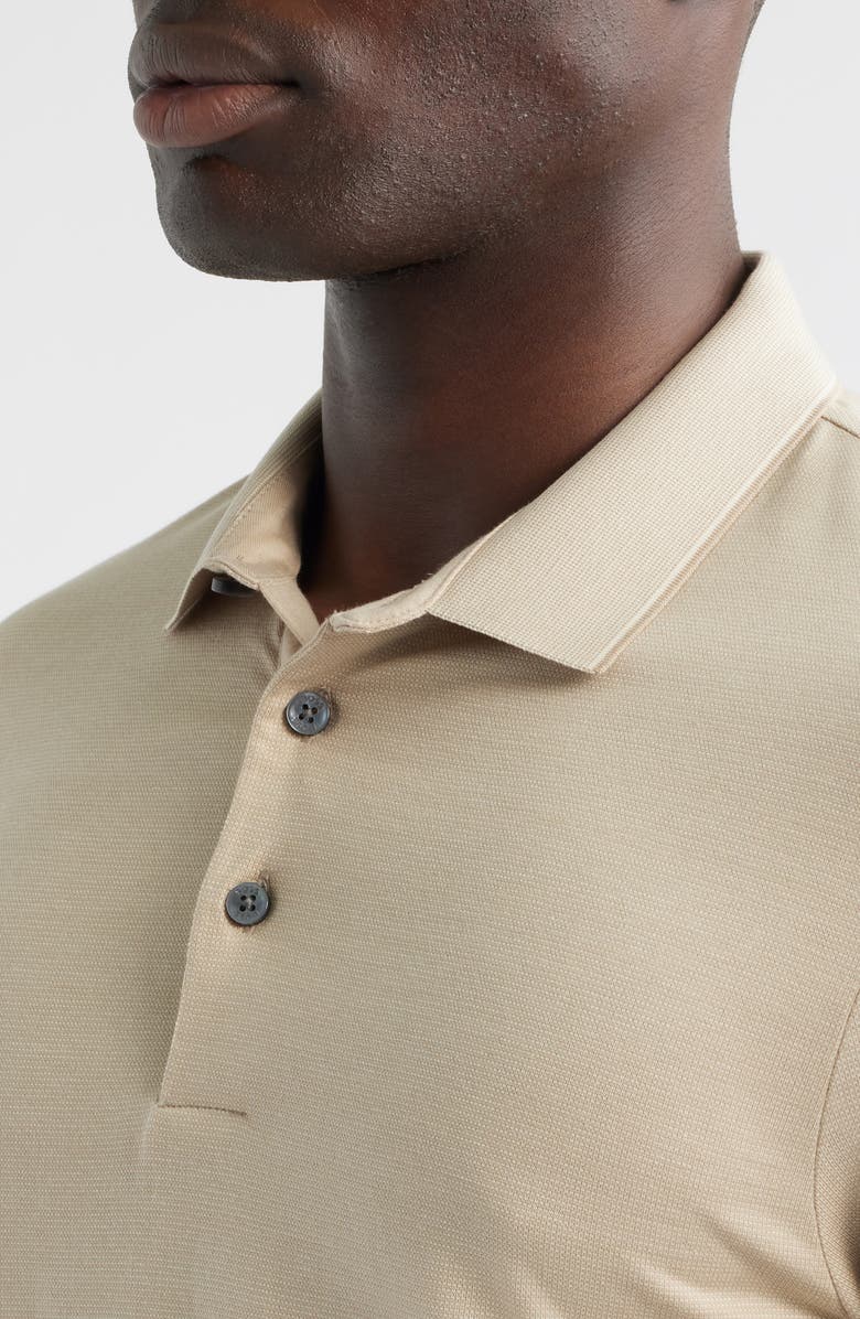 BOSS Pitton Slim Fit Mercerized Cotton Polo, Alternate, color, Light Beige