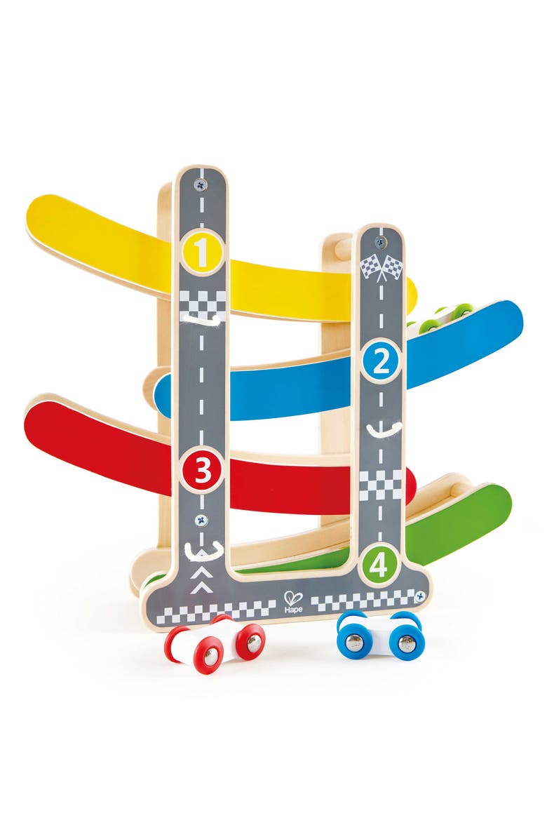 Hape Fast Flip Wooden Racetrack Toy, Main, color, Multi
