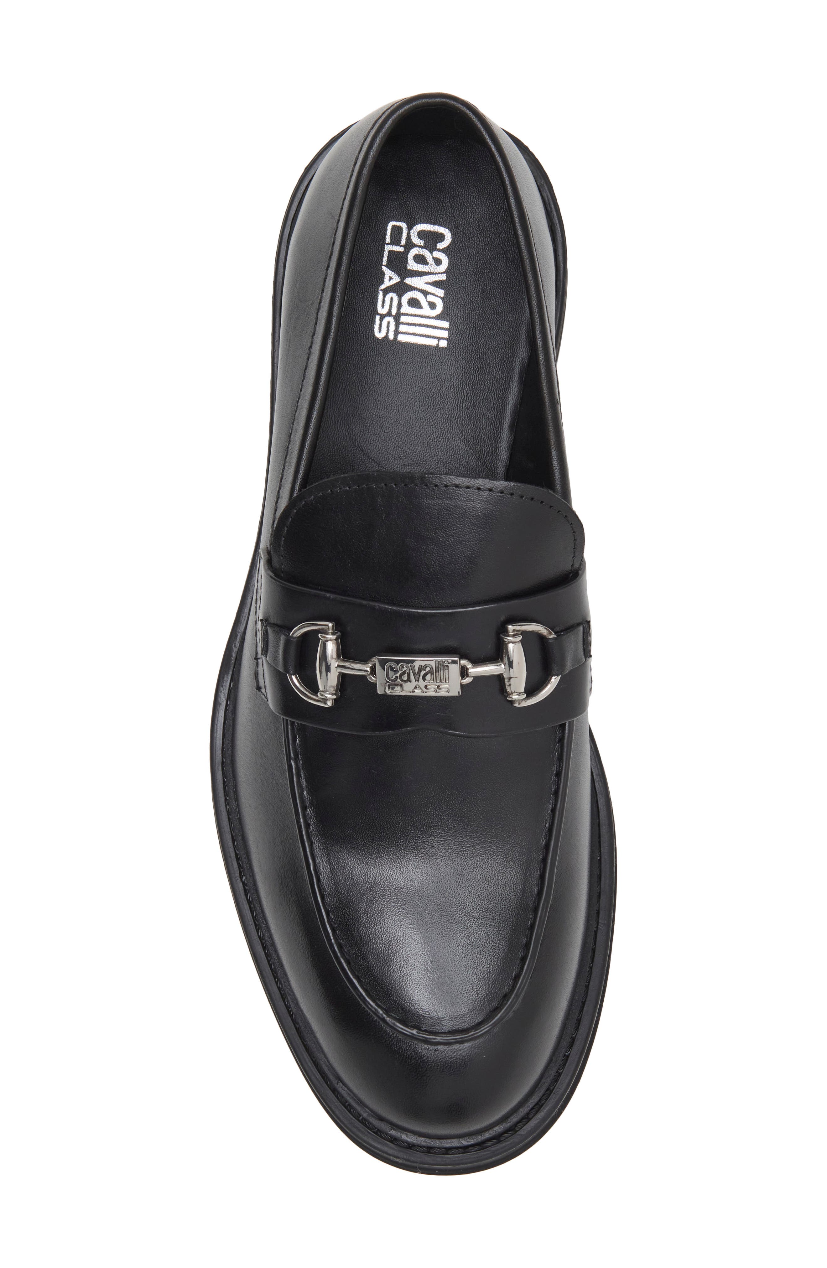 Leather Bit Loafer, Alternate, color, BLACK