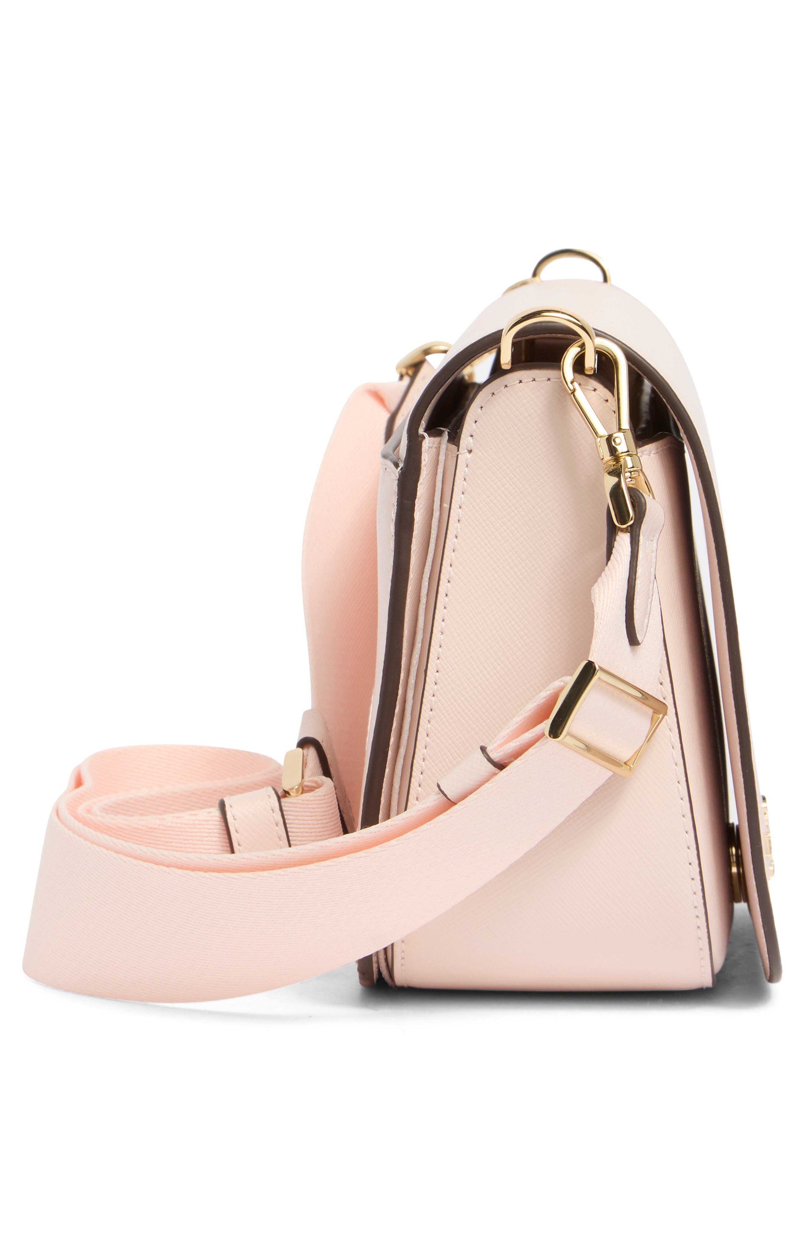 Kate Spade New York madison saffiano leather saddle bag, Alternate, color, Powdered Sugar