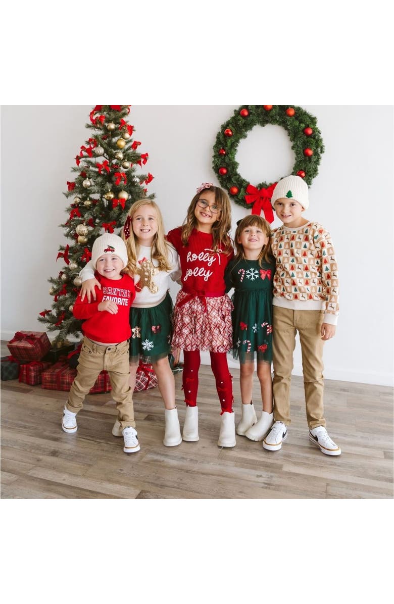 Sweet Wink Santa's Favorite Christmas Sweatshirt, Alternate, color, Red