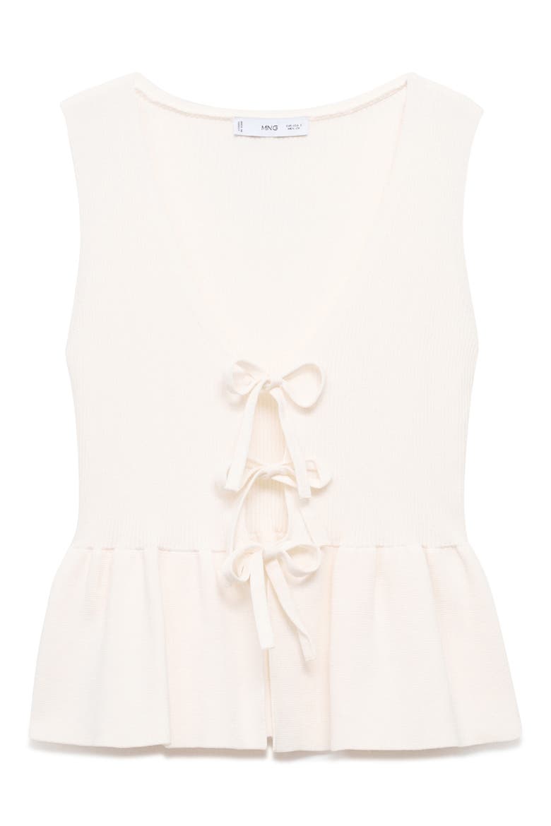 Parise Tie Front Sleeveless Sweater, Main, color, WHITE