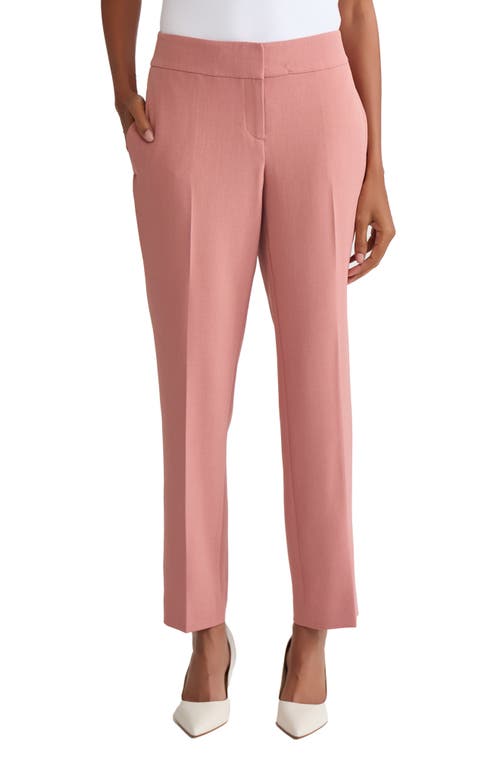 Kasper Plus Size High-rise Slim-leg Pants In Pink