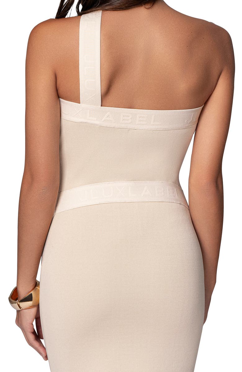 JLUXLABEL Ivone One-Shoulder Knit Maxi Dress, Alternate, color, Ivory