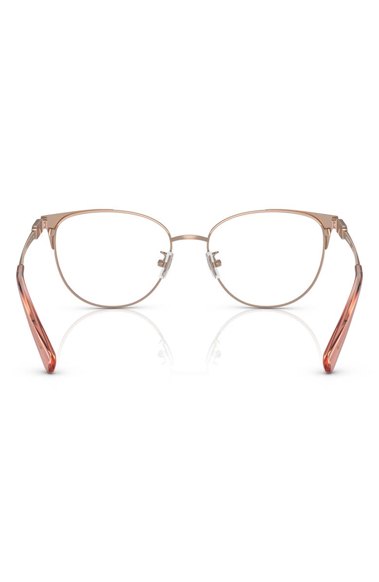 COACH 54mm Cat Eye Optical Glasses, Alternate, color, Rose Gold / Demo Lens
