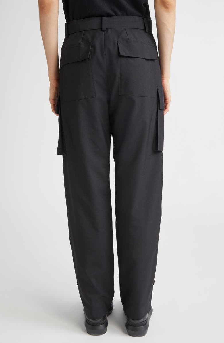 Sacai Suiting Cargo Pants, Alternate, color, Black