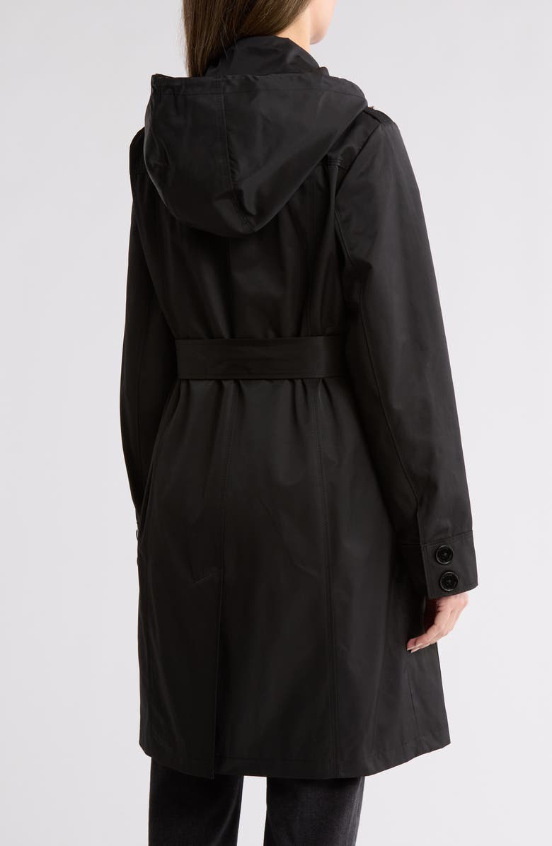 Michael Kors Belted Trench Coat, Alternate, color, Black