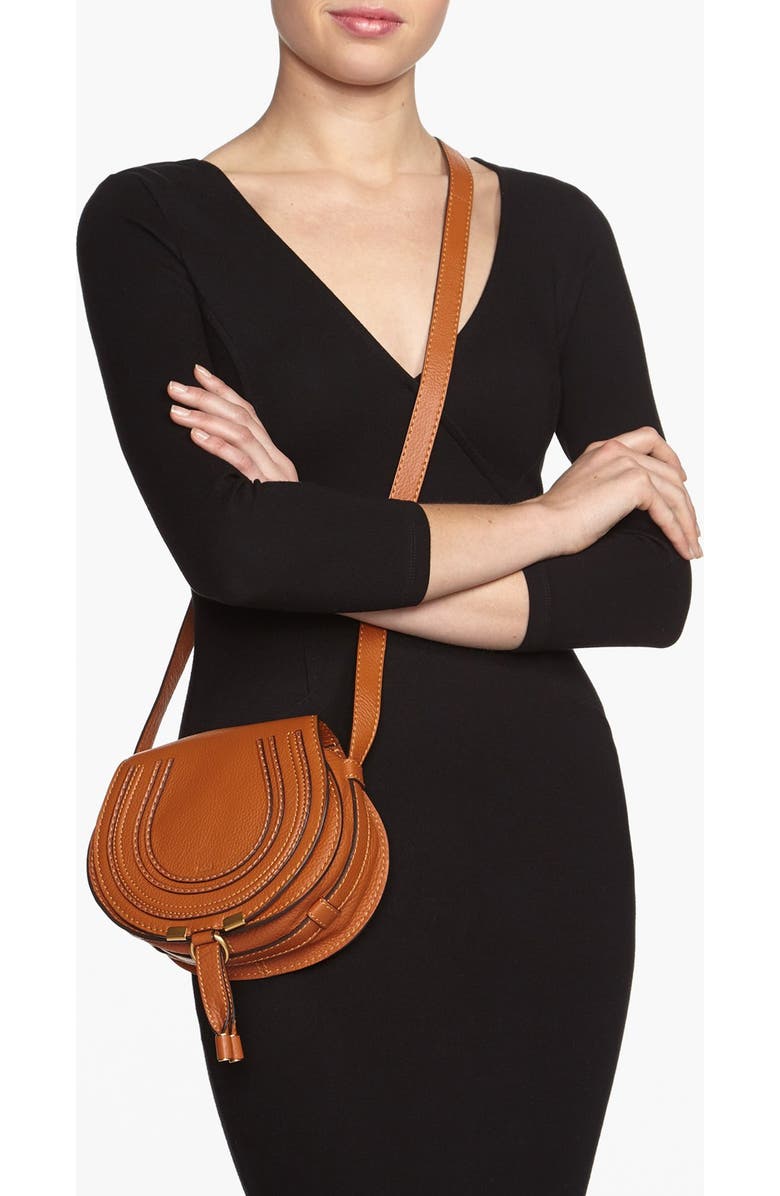 Chloé Small Marcie Crossbody Bag, Alternate, color, Tan Gold Hrdwre