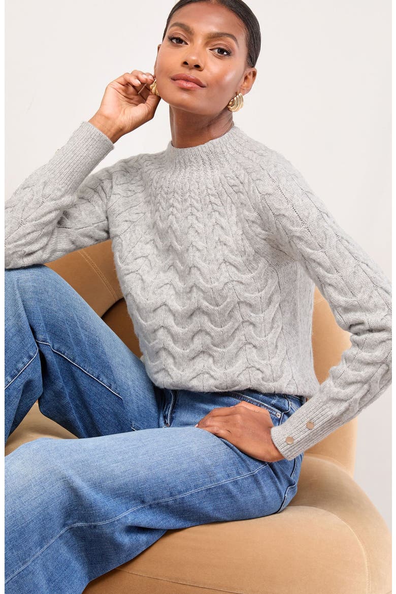 Chunky Knit Sweater, Alternate, color, GREY