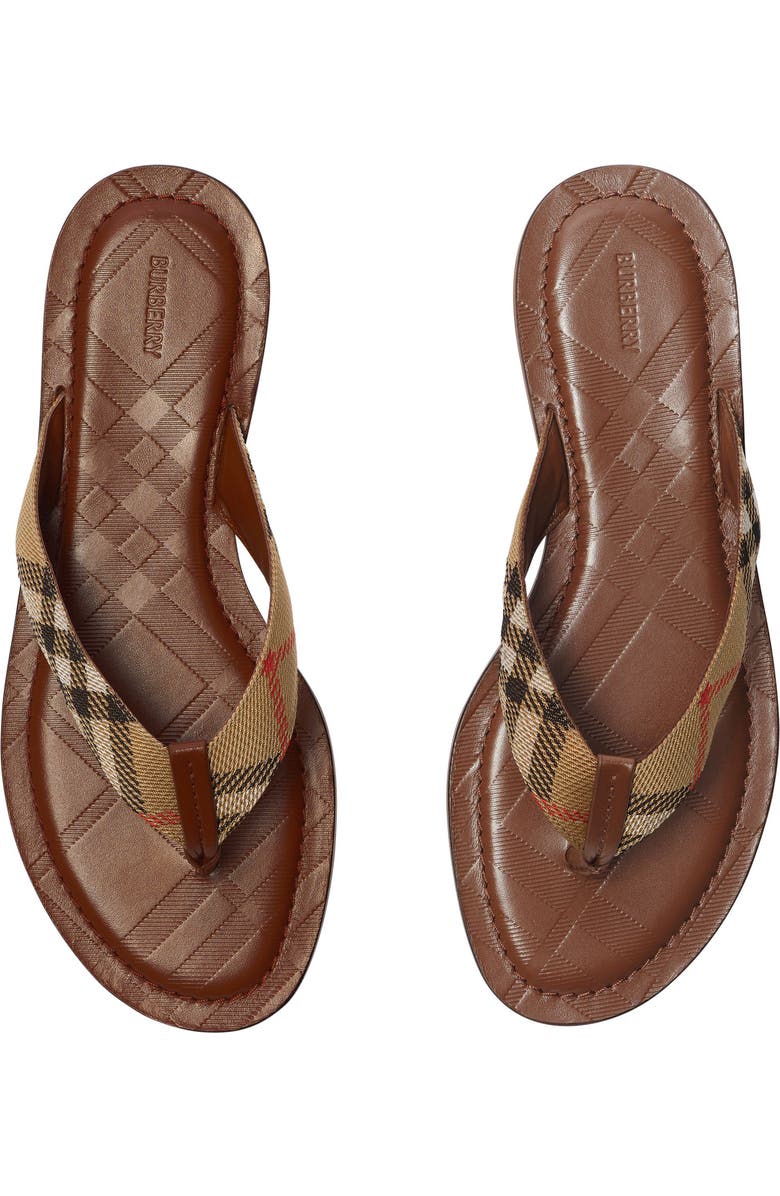 Burberry Pavillion Check Flip Flip, Alternate, color, Sand Ip Check