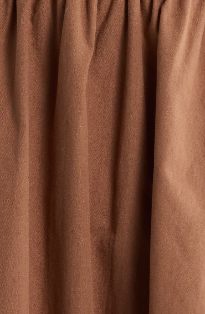 ASTR the Label Jacquelin Mixed Media Back Cutout Midi Dress, Alternate, color, Camel