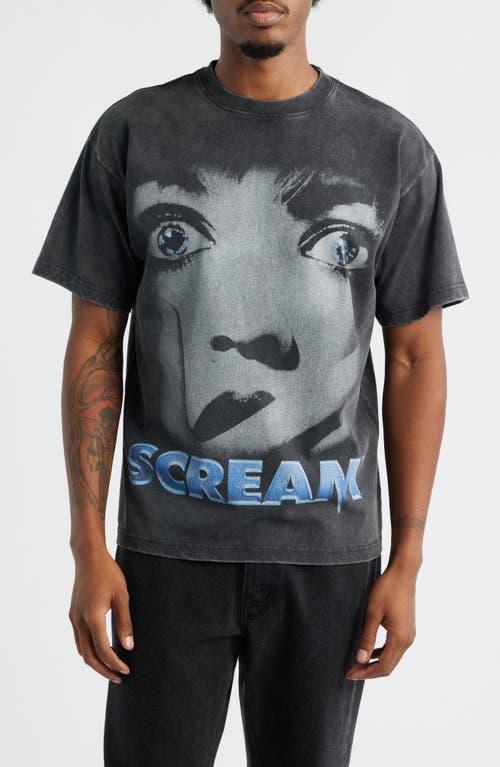 ID Supply Co Scream™ Stare Cotton Graphic T-Shirt in Washed Black  product