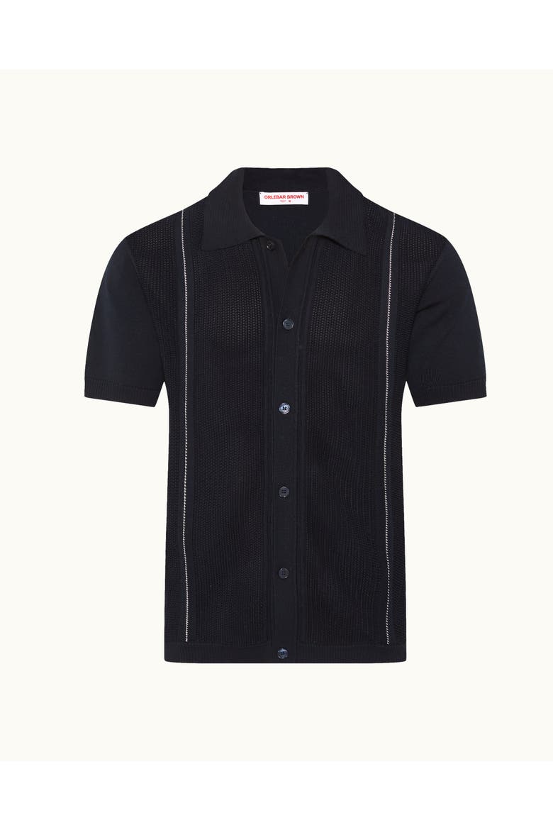 Roddy Relaxed Fit Chevron Stripe Knitted Shirt, Alternate, color, NIGHT IRIS/CASHEW STRIPE