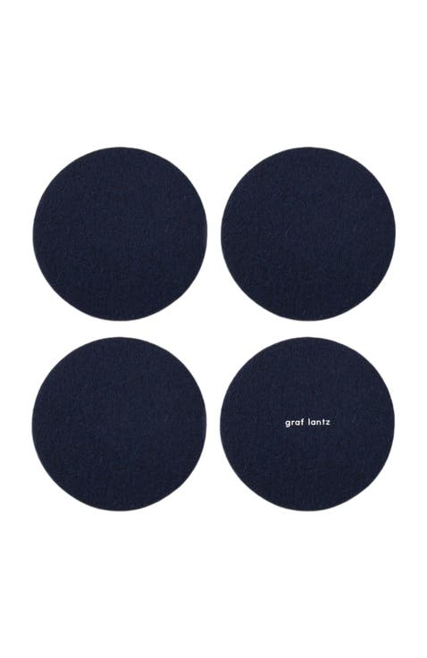 Bierfilzl Merino Wool Round Coaster Solid 4 Pack