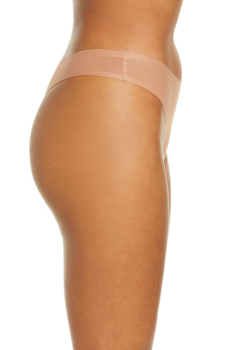 Chantelle Lingerie Soft Stretch Thong, Alternate, color, Mocha Mousse-Pc
