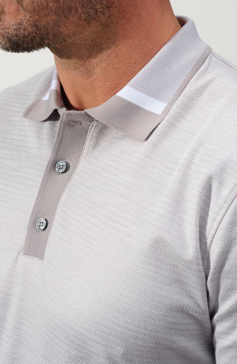 STUDIO GARNET LOS ANGELES Stretch Cotton Polo, Alternate, color, Platinum