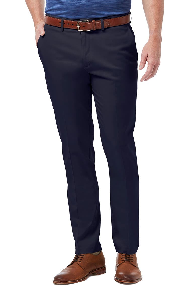 Premium No Iron Khaki Slim Fit Pant, Main, color, DARK NAVY